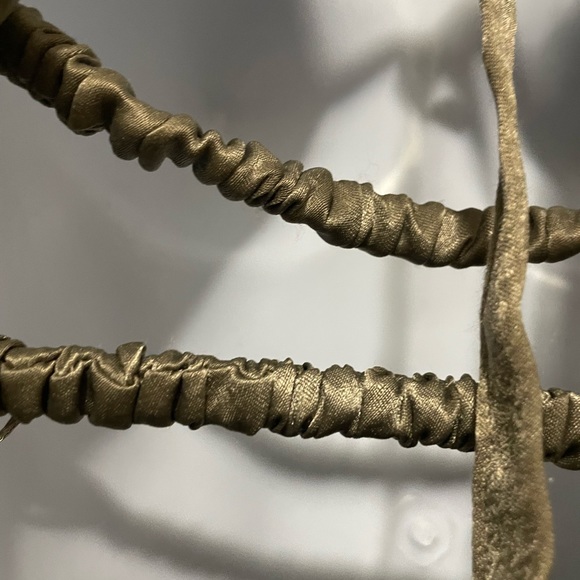 Free People Cassidy Silky Smocked Romper Olive Green  Size XS - Picture 10 of 15